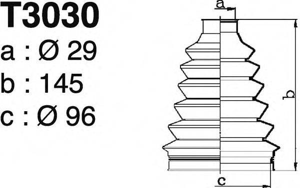 DEPA T3030 Комплект пылника, приводной вал