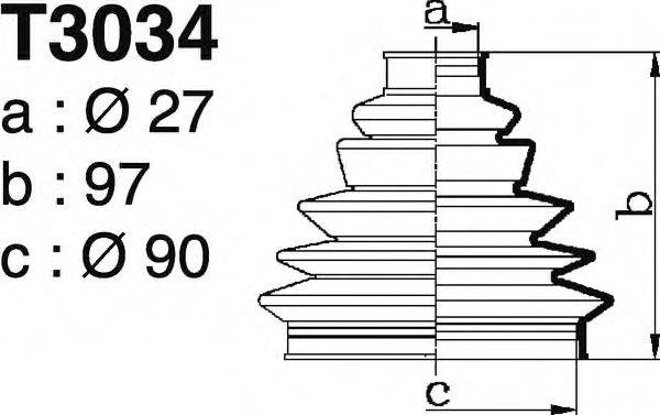 DEPA T3034 Комплект пылника, приводной вал