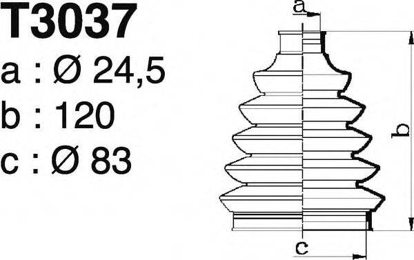 DEPA T3037 Комплект пылника, приводной вал