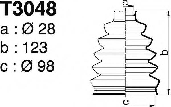 DEPA T3048 Комплект пылника, приводной вал