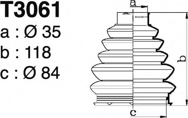 DEPA T3061 Комплект пылника, приводной вал