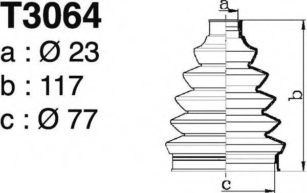 DEPA T3064 Комплект пылника, приводной вал