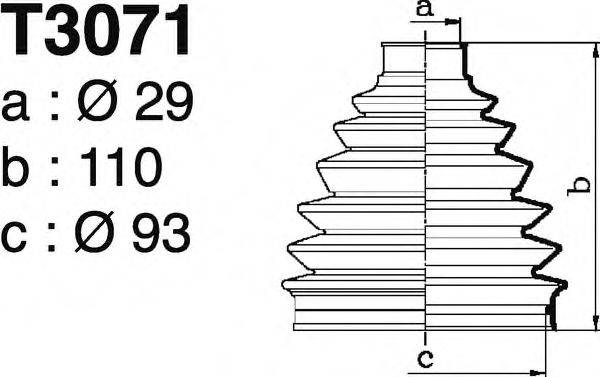 DEPA T3071 Комплект пылника, приводной вал