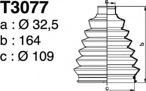 DEPA T3077 Комплект пылника, приводной вал