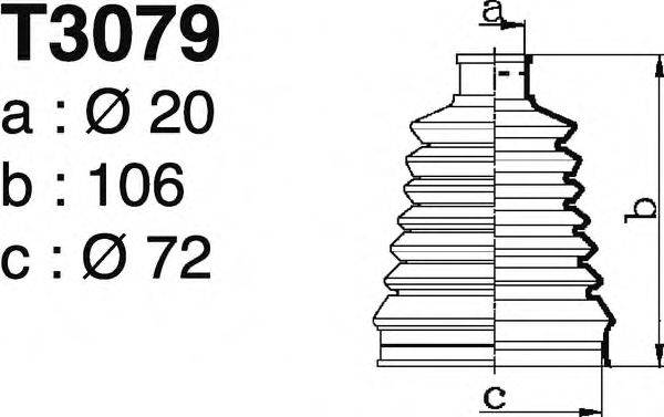 DEPA T3079 Комплект пылника, приводной вал