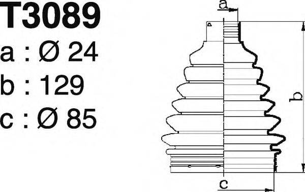 DEPA T3089 Комплект пылника, приводной вал