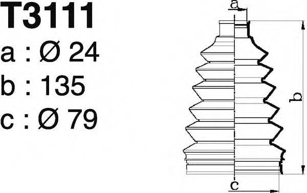 DEPA T3111 Комплект пылника, приводной вал