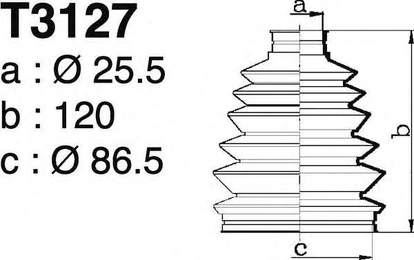 DEPA T3127 Комплект пылника, приводной вал