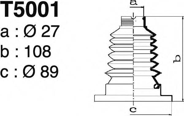 DEPA T5001 Комплект пылника, приводной вал