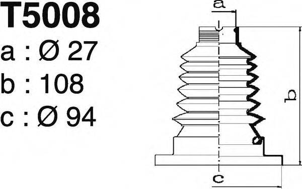DEPA T5008 Комплект пылника, приводной вал