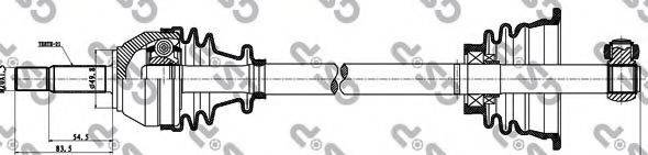 GSP 250001 Приводной вал