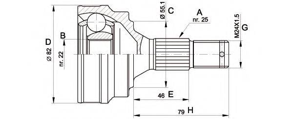 OPEN PARTS CVJ501310 Шарнирный комплект, приводной вал