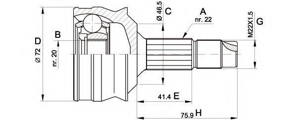 OPEN PARTS CVJ506410 Шарнирный комплект, приводной вал