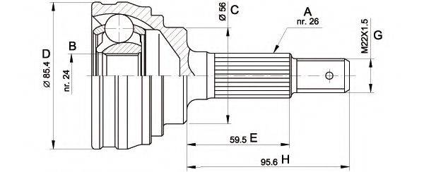 OPEN PARTS CVJ506710 Шарнирный комплект, приводной вал