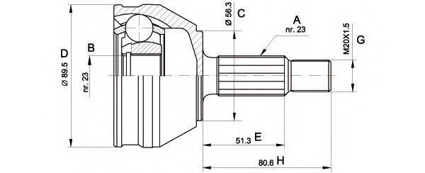 OPEN PARTS CVJ508110 Шарнирный комплект, приводной вал