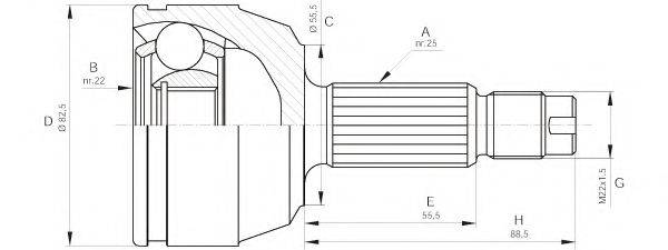 OPEN PARTS CVJ512310 Шарнирный комплект, приводной вал