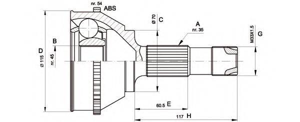 OPEN PARTS CVJ513110 Шарнирный комплект, приводной вал