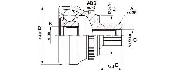 OPEN PARTS CVJ513910 Шарнирный комплект, приводной вал