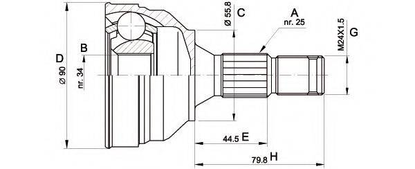 OPEN PARTS CVJ514110 Шарнирный комплект, приводной вал