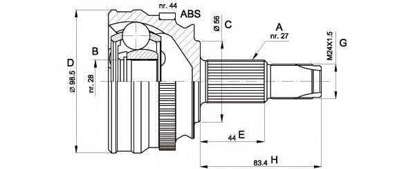 OPEN PARTS CVJ515210 Шарнирный комплект, приводной вал