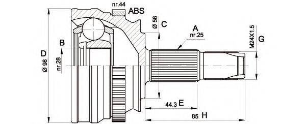 OPEN PARTS CVJ515310 Шарнирный комплект, приводной вал