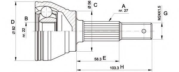 OPEN PARTS CVJ516410 Шарнирный комплект, приводной вал