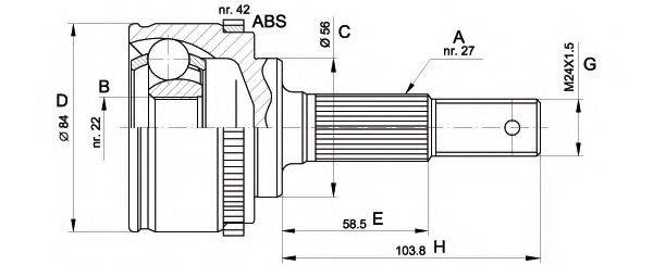 OPEN PARTS CVJ516510 Шарнирный комплект, приводной вал