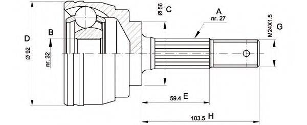 OPEN PARTS CVJ517210 Шарнирный комплект, приводной вал