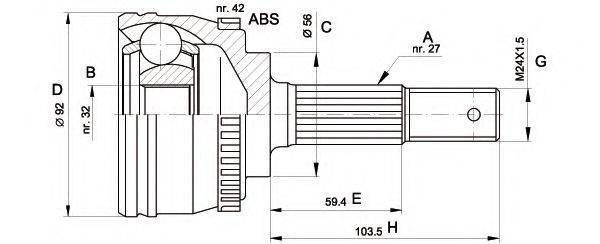 OPEN PARTS CVJ517310 Шарнирный комплект, приводной вал