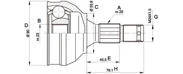 OPEN PARTS CVJ517710 Шарнирный комплект, приводной вал