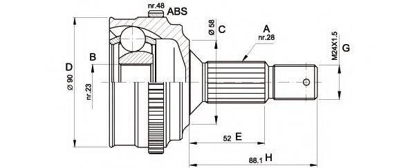 OPEN PARTS CVJ517910 Шарнирный комплект, приводной вал