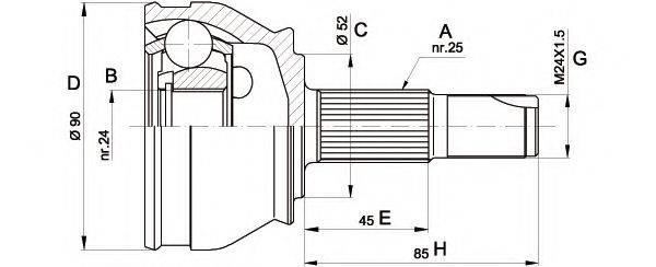 OPEN PARTS CVJ518310 Шарнирный комплект, приводной вал