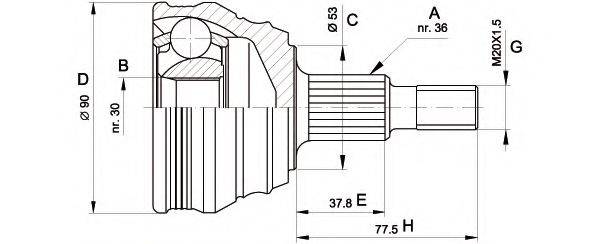 OPEN PARTS CVJ518910 Шарнирный комплект, приводной вал