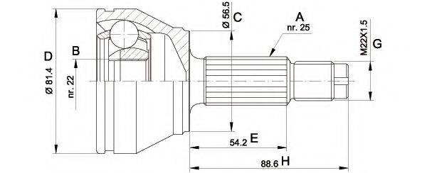 OPEN PARTS CVJ519210 Шарнирный комплект, приводной вал