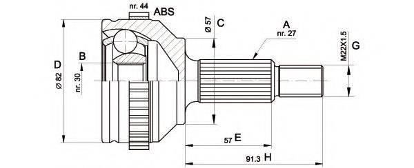 OPEN PARTS CVJ520110 Шарнирный комплект, приводной вал