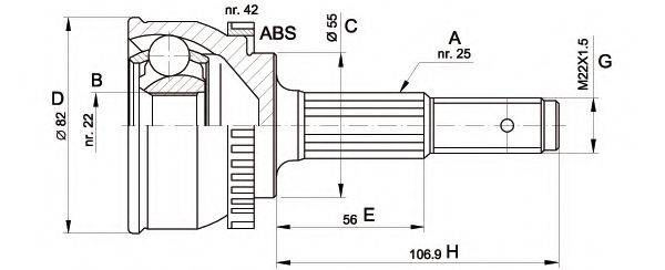 OPEN PARTS CVJ528810 Шарнирный комплект, приводной вал