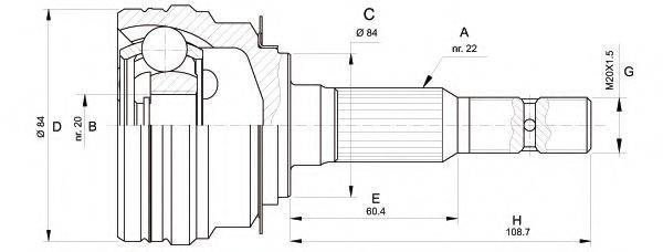 OPEN PARTS CVJ530710 Шарнирный комплект, приводной вал