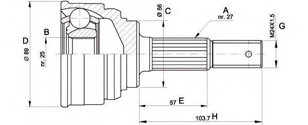 OPEN PARTS CVJ531910 Шарнирный комплект, приводной вал