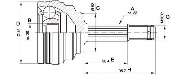 OPEN PARTS CVJ538910 Шарнирный комплект, приводной вал