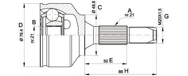 OPEN PARTS CVJ539410 Шарнирный комплект, приводной вал