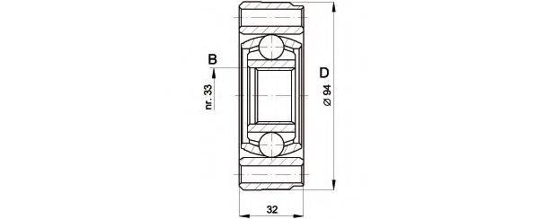 OPEN PARTS CVJ540220 Шарнирный комплект, приводной вал