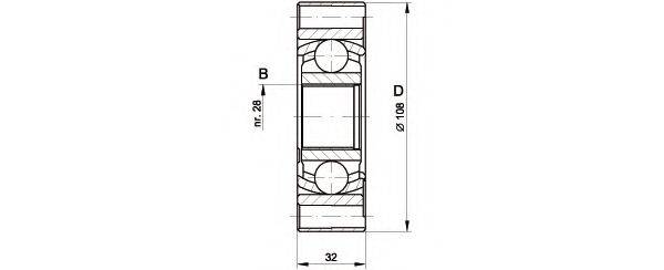 OPEN PARTS CVJ541220 Шарнирный комплект, приводной вал