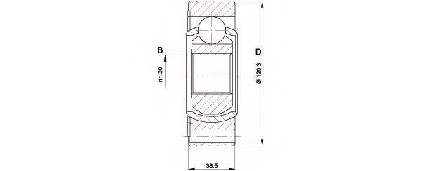 OPEN PARTS CVJ542820 Шарнирный комплект, приводной вал