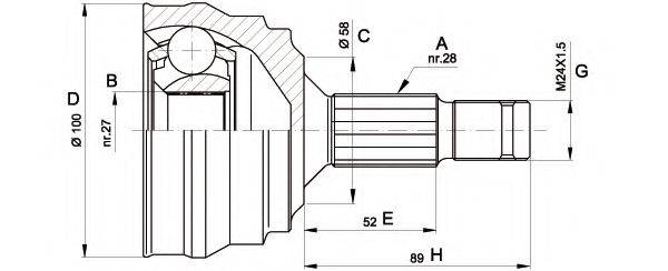 OPEN PARTS CVJ546210 Шарнирный комплект, приводной вал