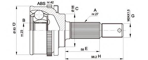 OPEN PARTS CVJ547110 Шарнирный комплект, приводной вал
