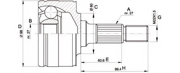 OPEN PARTS CVJ548310 Шарнирный комплект, приводной вал