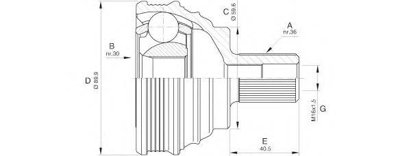 OPEN PARTS CVJ553510 Шарнирный комплект, приводной вал