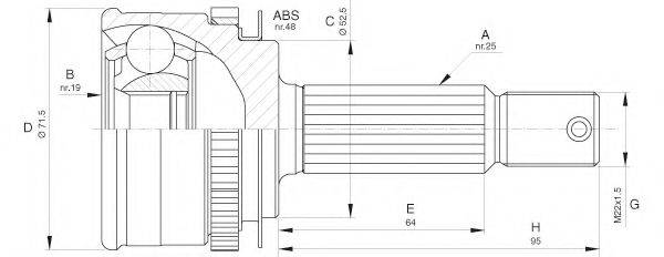 OPEN PARTS CVJ561810 Шарнирный комплект, приводной вал