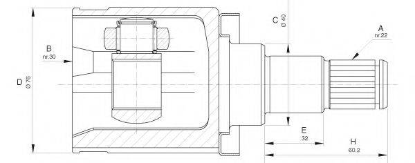 OPEN PARTS CVJ563420 Шарнирный комплект, приводной вал