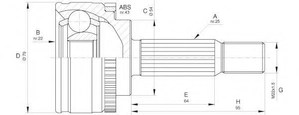 OPEN PARTS CVJ566110 Шарнирный комплект, приводной вал